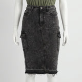 Black Cargo Skirt