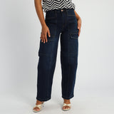 ENZYME WASH BARREL JEAN