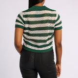GREEN CROP KNIT TOP