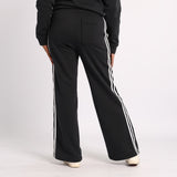 BLACK WIDE LEG PANT WITH SIDE TAPE DETAIL
