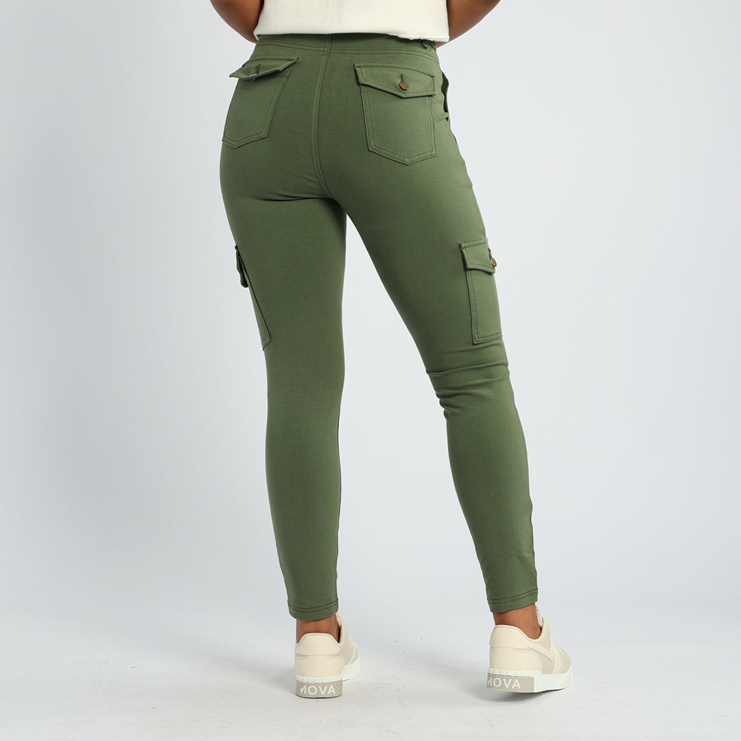 GREEN STRECH CARGO PANT