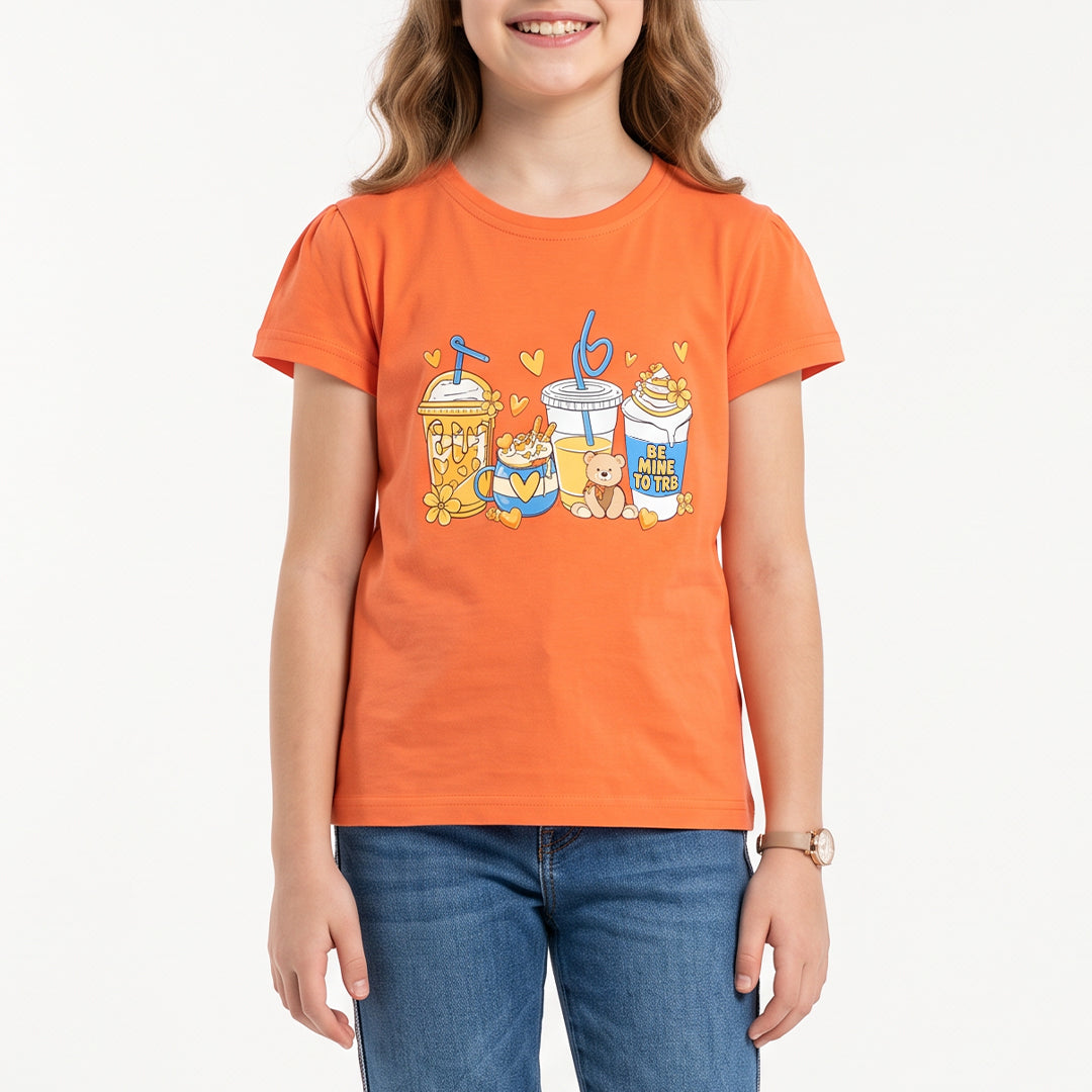 Girls Orange Tee