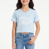 Girls Pale Blue Print