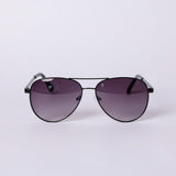 Metal Aviator Sunglasses.Smoke Gradient Lens.