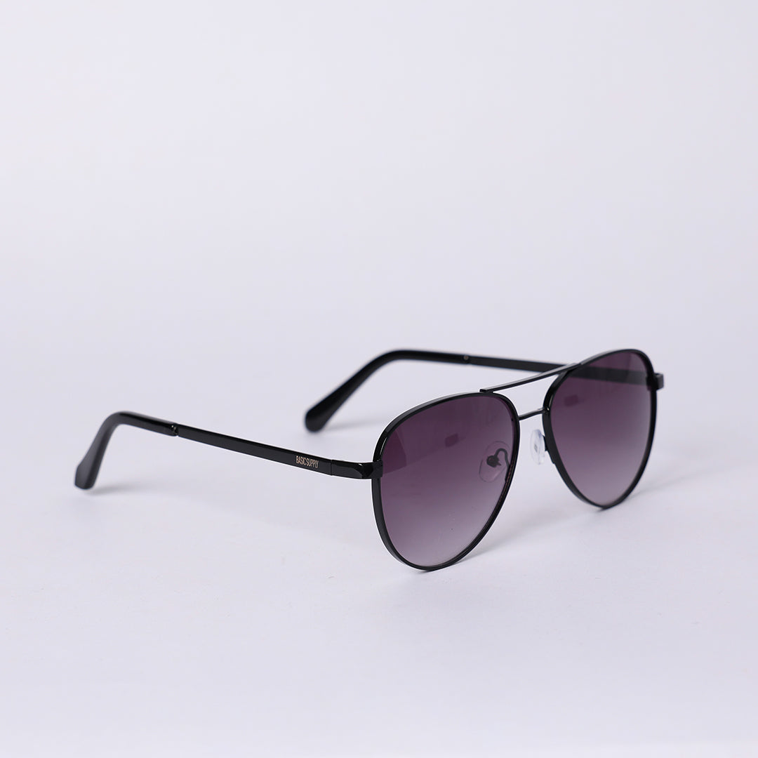 Metal Aviator Sunglasses.Smoke Gradient Lens.