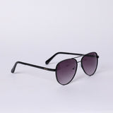 Metal Aviator Sunglasses.Smoke Gradient Lens.
