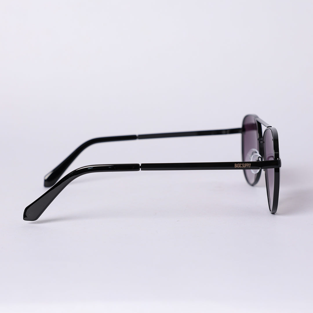 Metal Aviator Sunglasses.Smoke Gradient Lens.