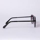 Metal Aviator Sunglasses.Smoke Gradient Lens.