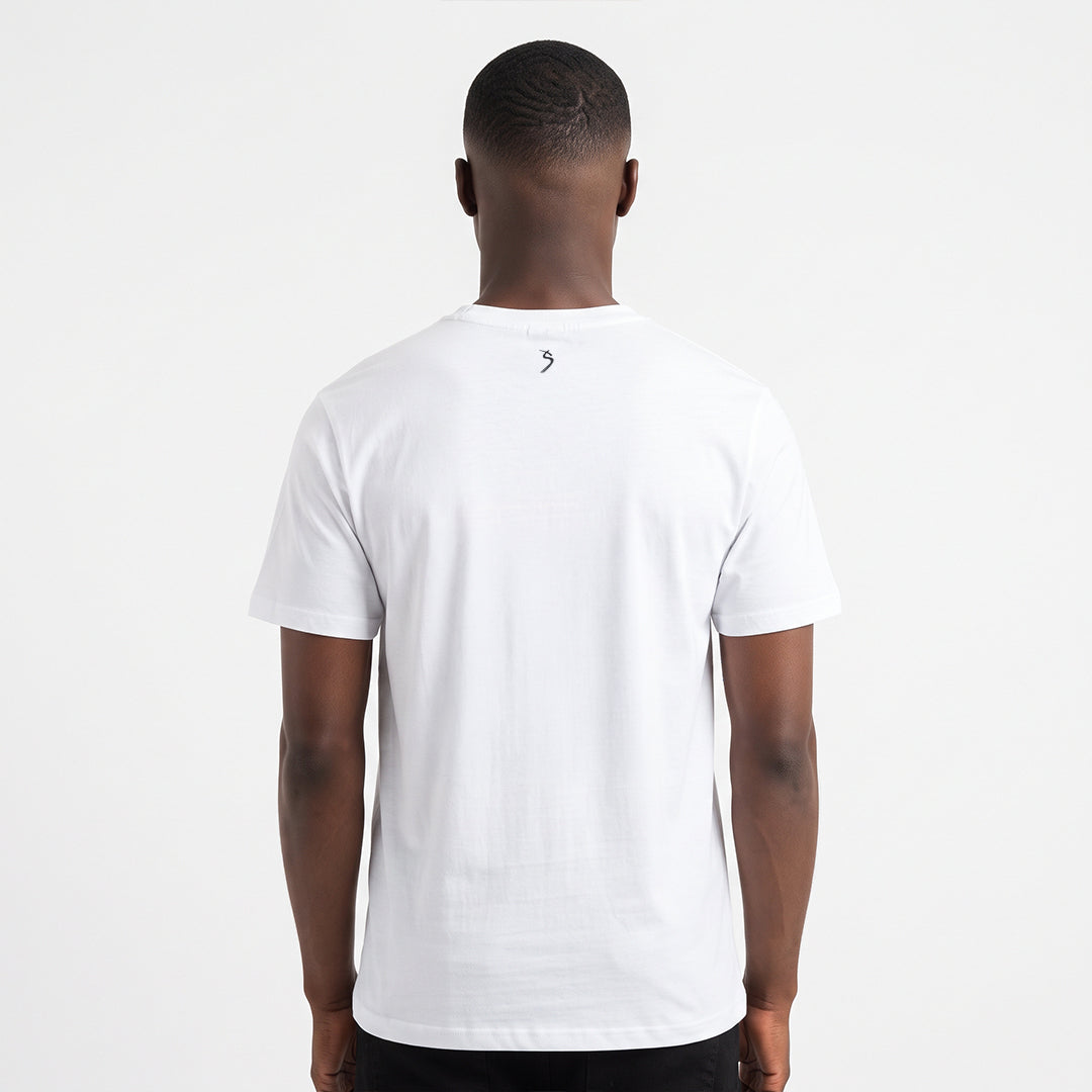 White Printed Tee