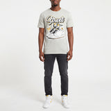 GREY PRINTED TEE