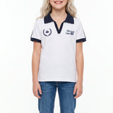 Girls White/Black Short Sleeve Top