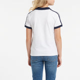 Girls White/Black Short Sleeve Top