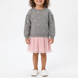 GREY/PINK COMBO DRESS