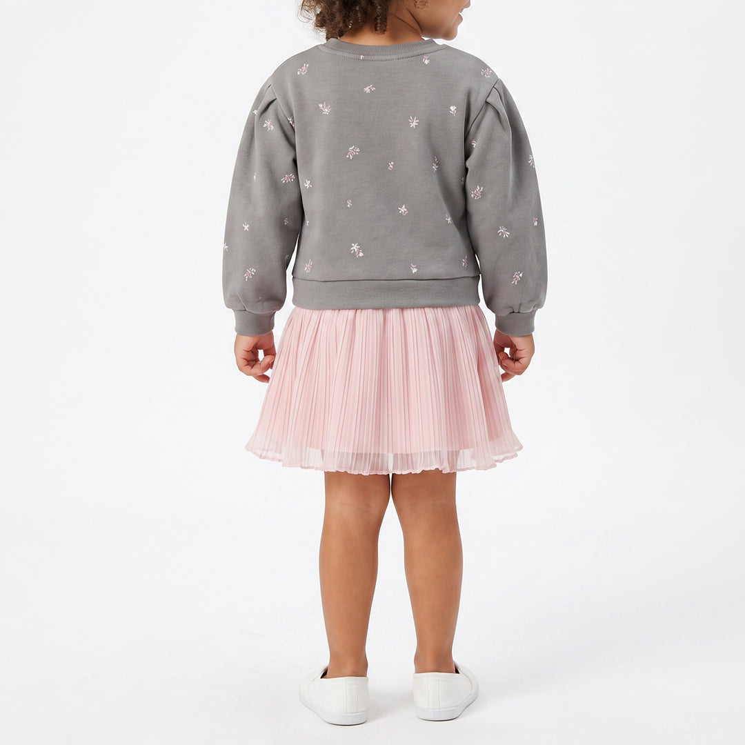 GREY/PINK COMBO DRESS