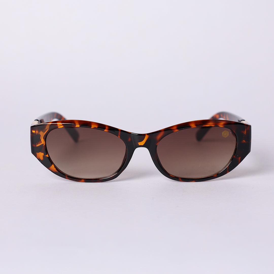 Slim Cat Eye Sunglasses.Brown Gradient Lens.