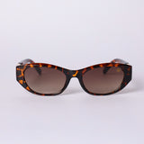 Slim Cat Eye Sunglasses.Brown Gradient Lens.