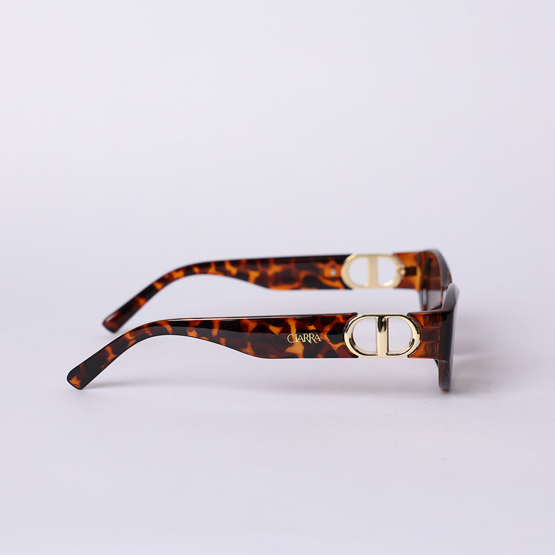 Slim Cat Eye Sunglasses.Brown Gradient Lens.