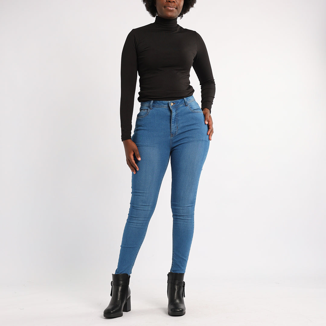 LADIES ALORA INDIGO DENIM SKINNY JEAN