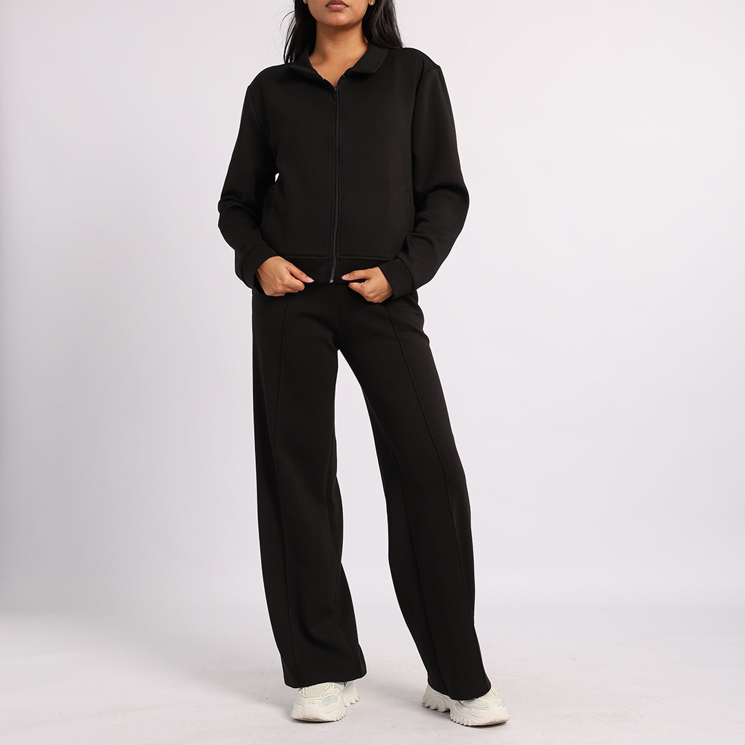 LADIES BLK KNITSWEATER