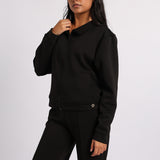 LADIES BLK KNITSWEATER