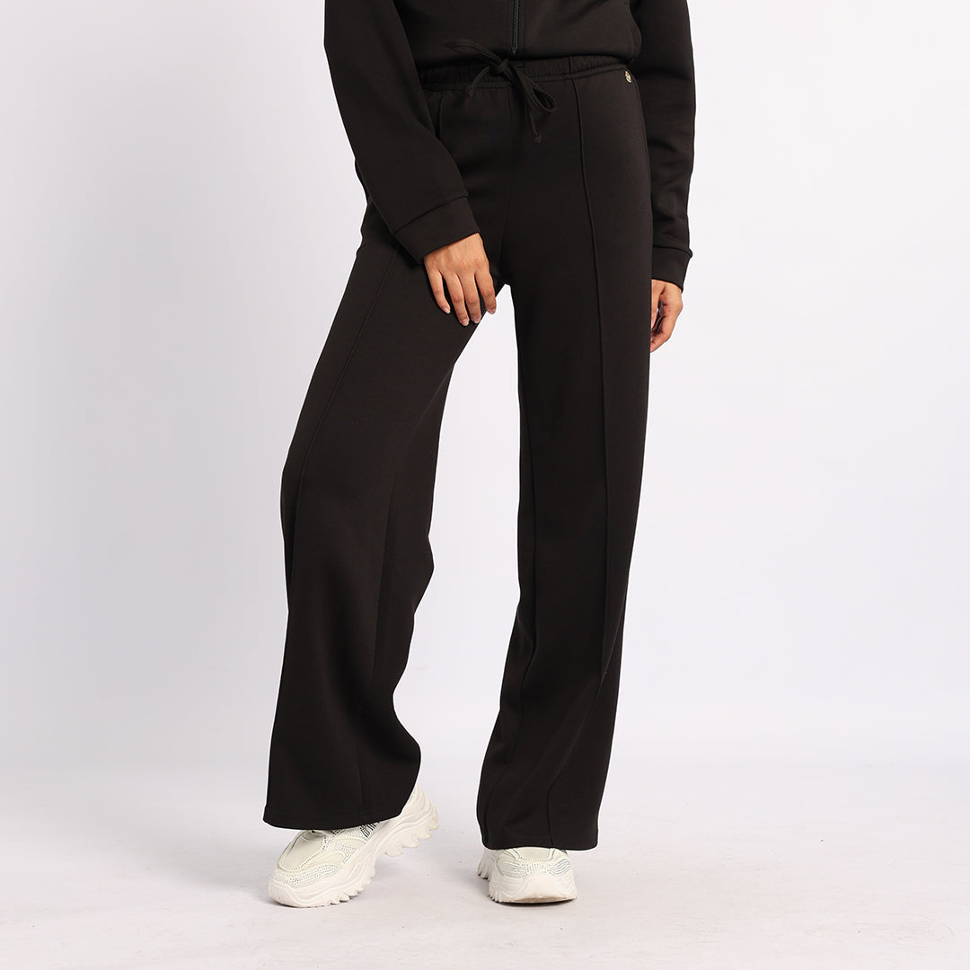 LADIES BLK WIDE PANTS