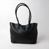 BLACK STRUCTURED TOTE HANDBAG