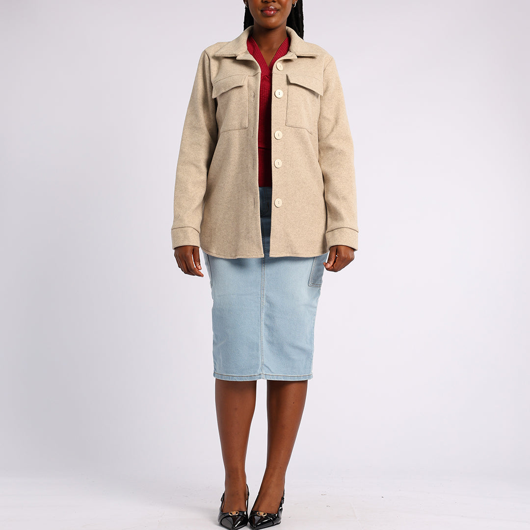LADIES STONE SHACKET