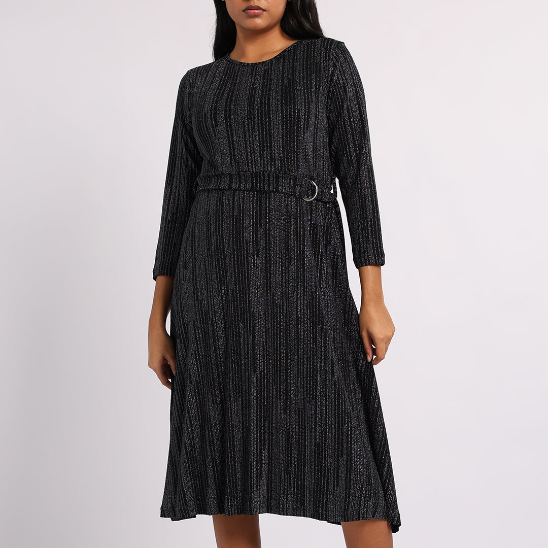 LADIES BLACK/SILVER DRESS