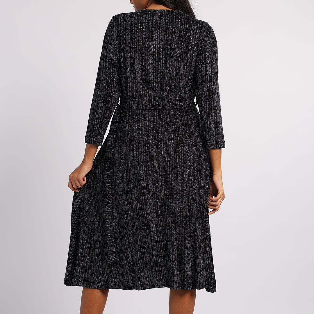 LADIES BLACK/SILVER DRESS