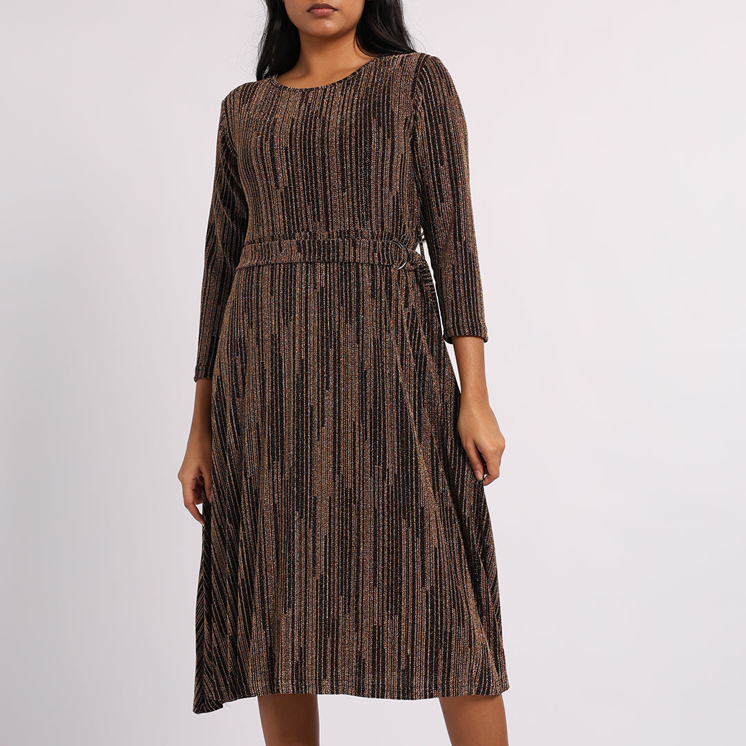 LADIES BLACK/GOLD DRESS