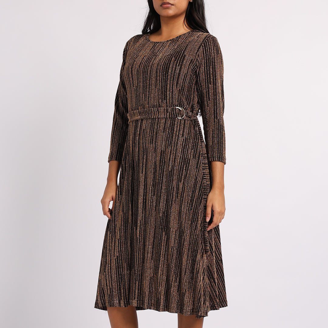 LADIES BLACK/GOLD DRESS
