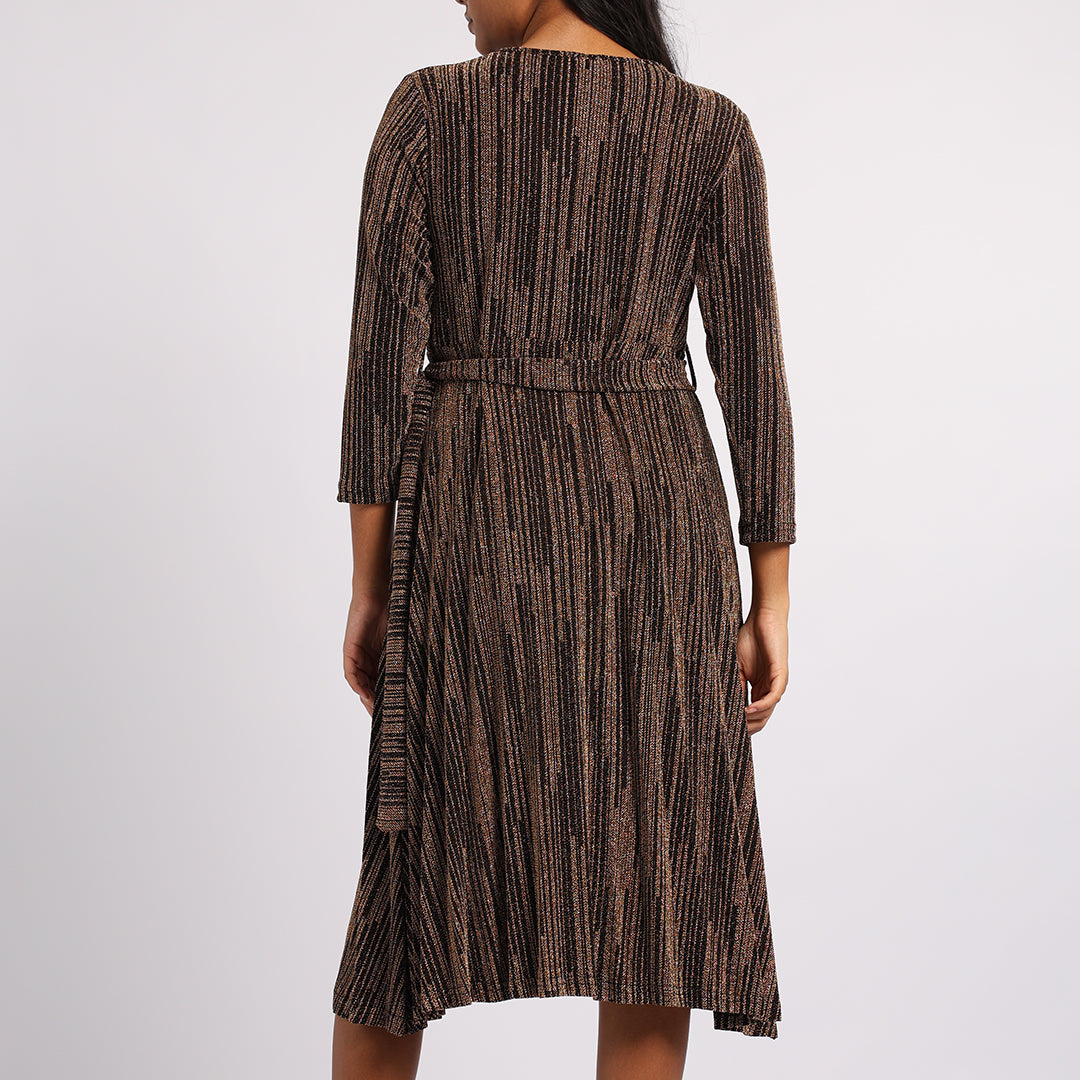 LADIES BLACK/GOLD DRESS