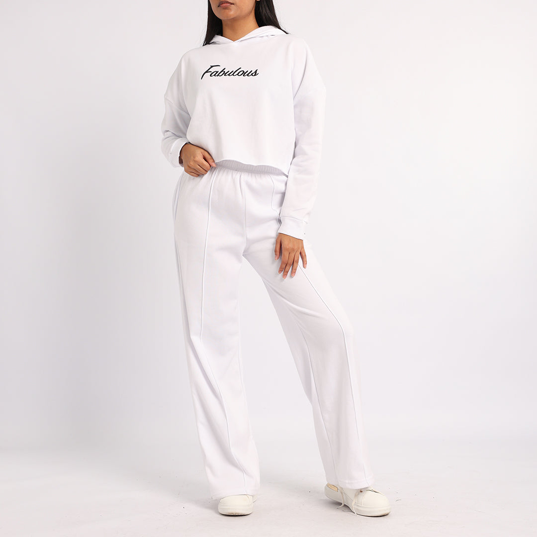 WHITE LONG SLEEVE SWEATER