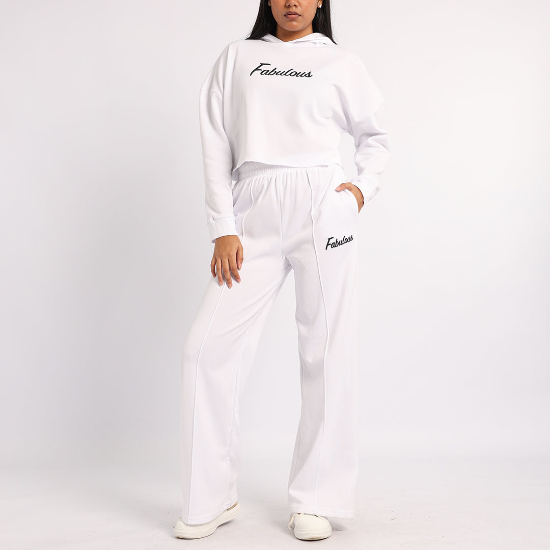 WHITE WIDE LEG PANT