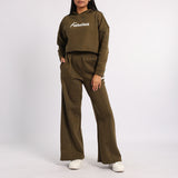OLIVE LONG SLEEVE CROP SWEATER