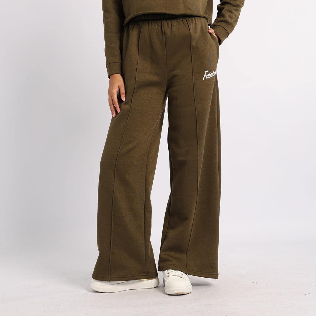 OLIVE WIDE LEG PANT