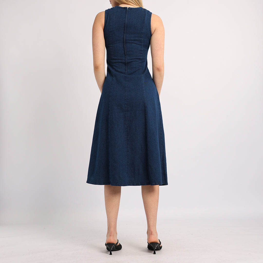 BLUE DENIM DRESS