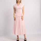 PINK LINEN SKIRT