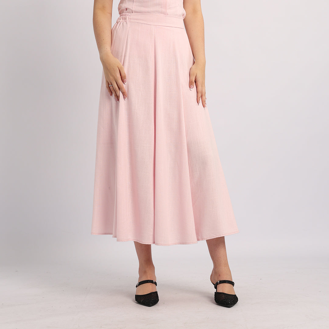 PINK LINEN SKIRT