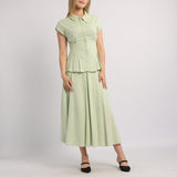 MINT CAP SLEEVE SHIRT