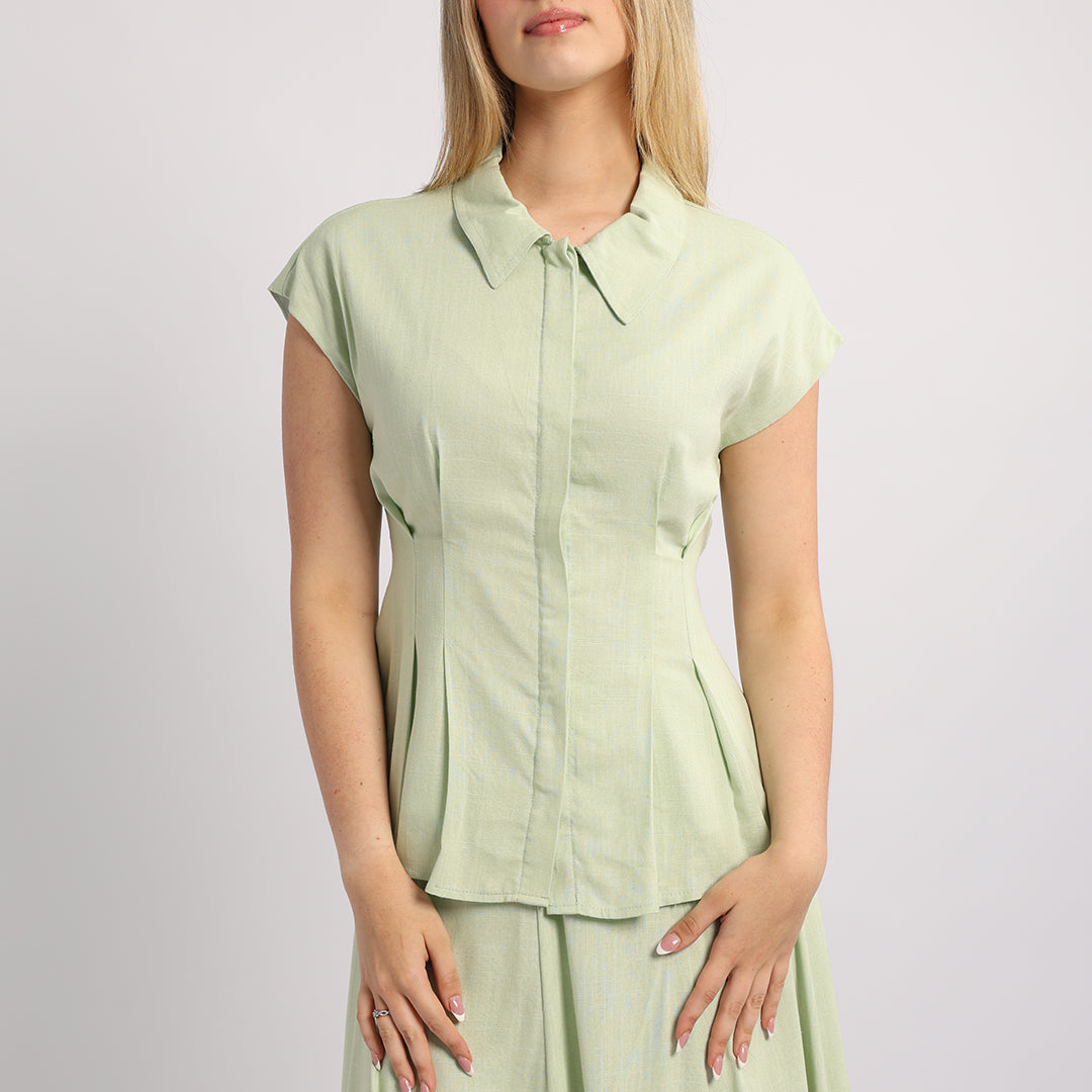 MINT CAP SLEEVE SHIRT