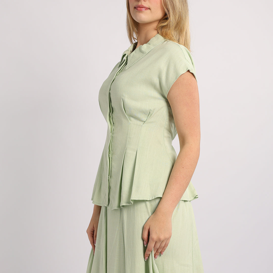 MINT CAP SLEEVE SHIRT