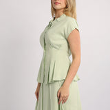 MINT CAP SLEEVE SHIRT