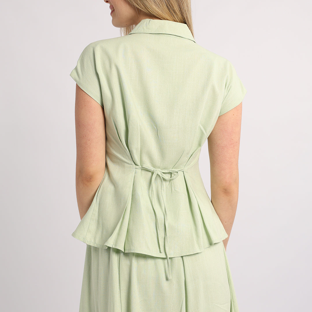 MINT CAP SLEEVE SHIRT