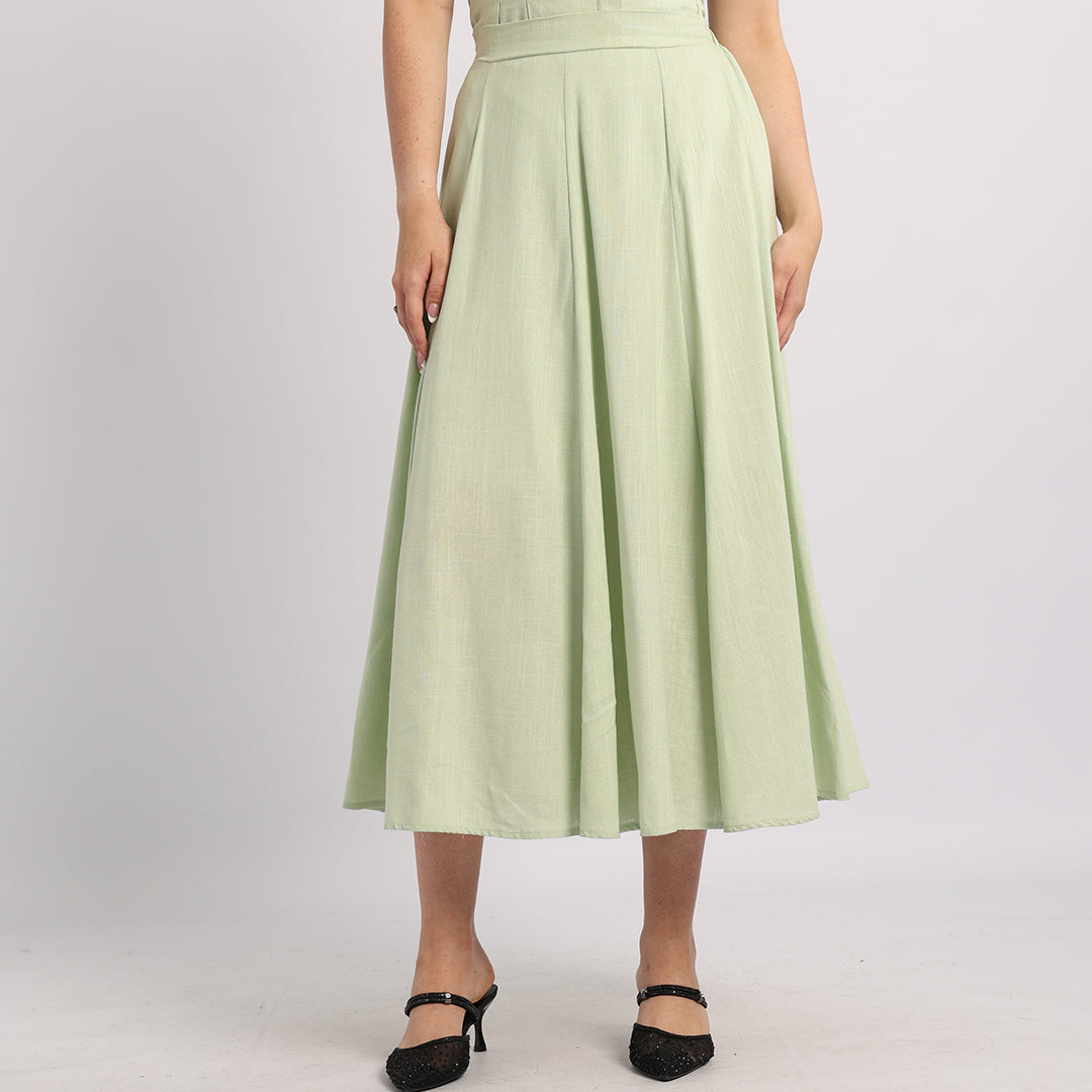 MINT LINEN SKIRT