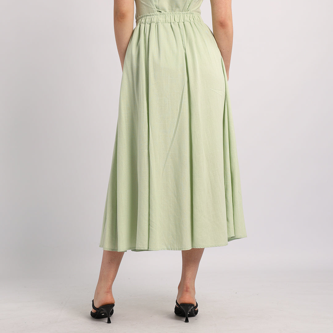 MINT LINEN SKIRT