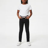BLACK BELTED DENIM JEGGING
