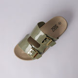 DK TAUPE PLATFORM DOUBLE BUCKLE SANDAL