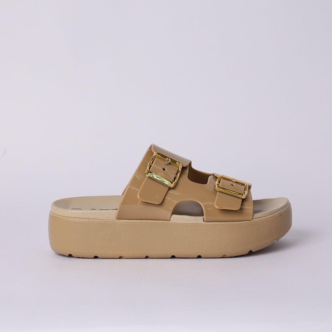 SAGE PLATFORM DOUBLE BUCKLE SANDAL