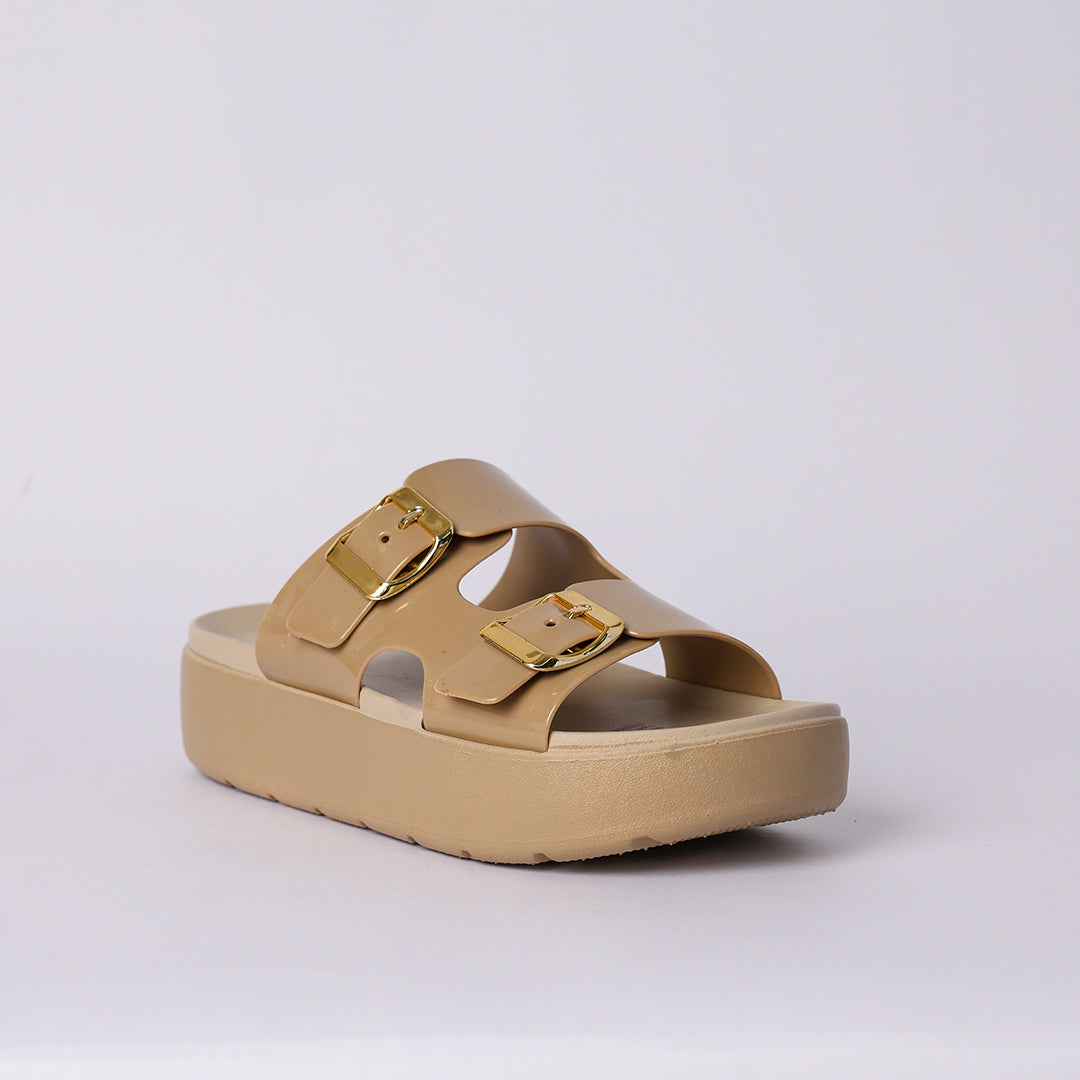 SAGE PLATFORM DOUBLE BUCKLE SANDAL